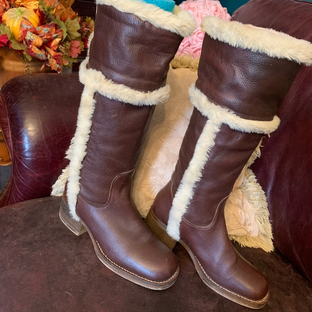 Beautiful leather and shearling boots